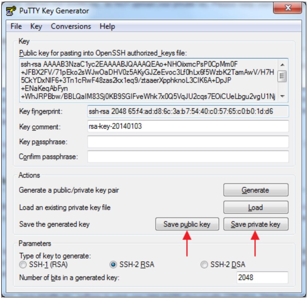 Can i use putty key generator pgp public key generator