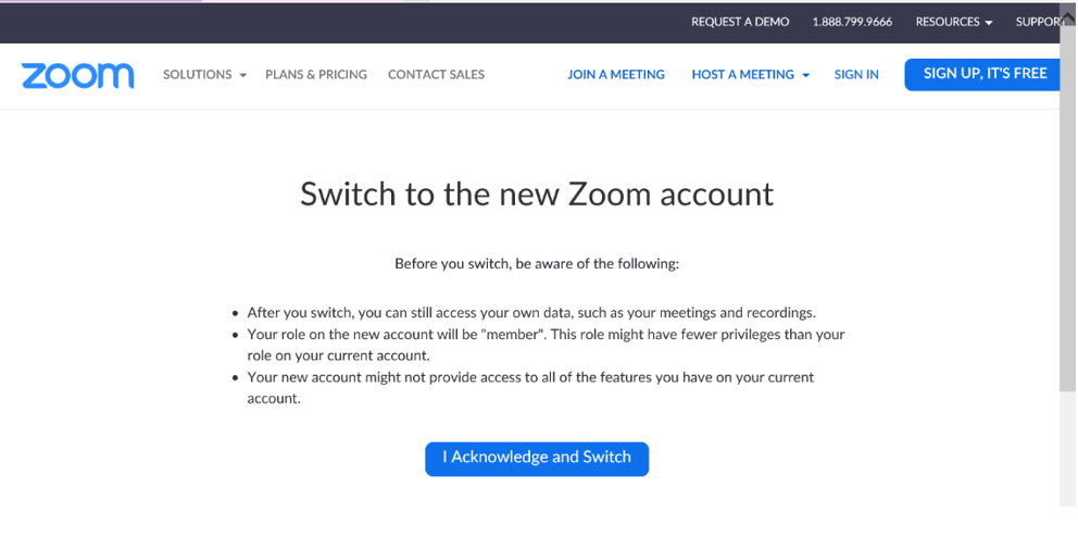 Zoom Confirm Switch Page