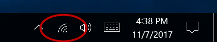 Image of Win10 wifi icon connected
