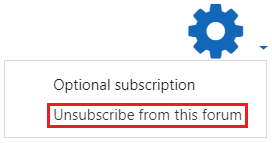 Unsubscribe from this forum