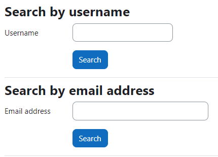 Search by username or password