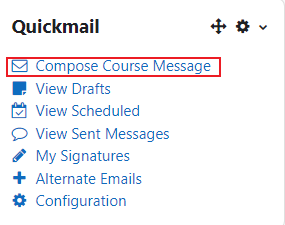 Compose course message
