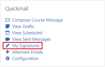Quickmail My Signatures