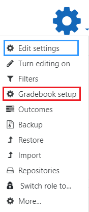 Select gradebook setup