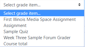 Select Grade Item