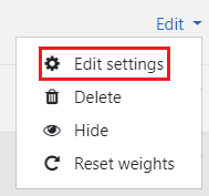Select Edit Settings