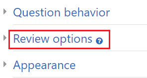 Review options
