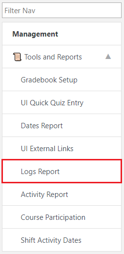 Logs report