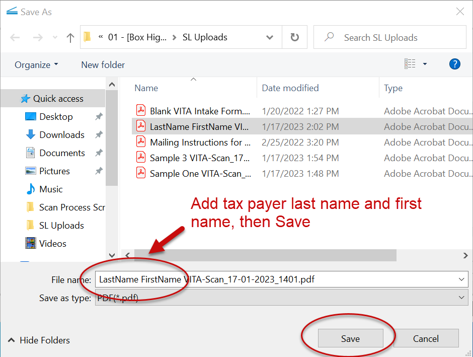 File Explorer save window with example filename shown