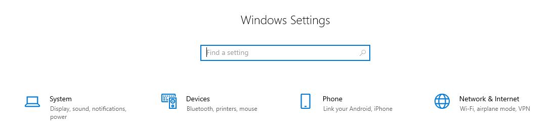 Select Devices from Windows Settings menu.