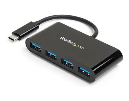 4-port StarTech.com 4-Port USB-C Hub - Portable USB-C to 4x USB-A Hub - Bus-Powered USB 3.1 Gen 1 Type-C Hub - USB 3.... 1